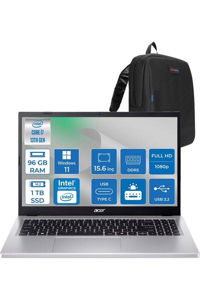 ACER Aspire Go 15 I7-13620H 96GB 1tb SSD W11HOME 15,6" Fhd NXJ6SEY001H38+Zett...