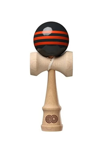 Kendama USA - Kaizen - Triple Stripe - Black with Orange Triple Stripe