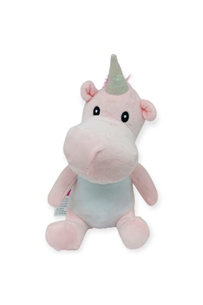 Vardem حيوانات محشوة لطيفة مقاس 20 سم - وحيد القرن باللون الوردي الفاتح