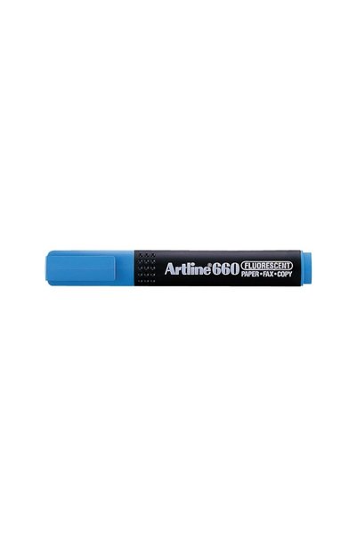 artline Fosforlu Kalem Kesik Uç: 1,0-4,0 Mm Açık Mavi 660 (12 Li Paket)
