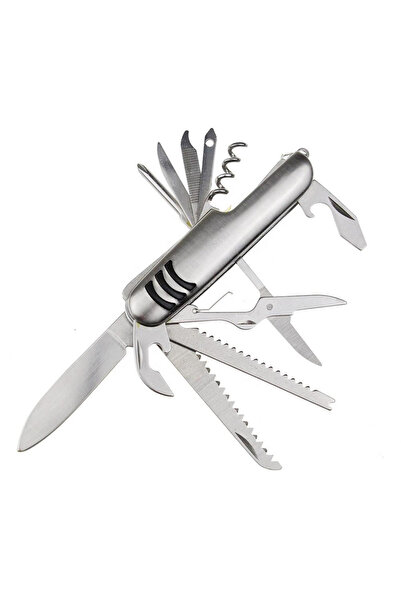 SGTT 15 in 1 multifunctional knife made of stainless steel, for camping and f...