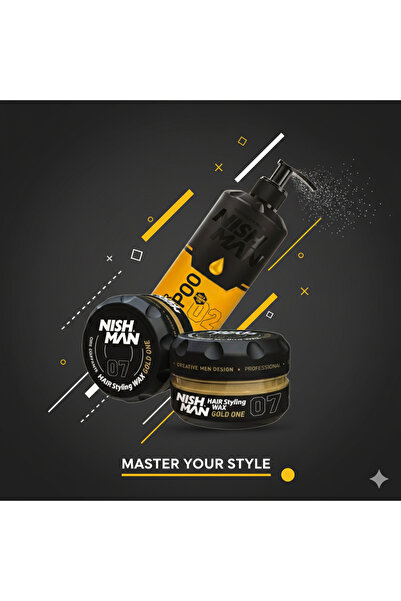 NISHMAN 07 SAÇ ŞEKİLLENDİRİC ULTRA SERT PARLAK WAX 100 Ml X 3 ADET/ + 400 ML ...