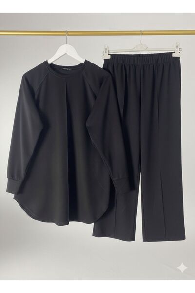 modasindoma Costum din două piese cu textură moale pentru femei