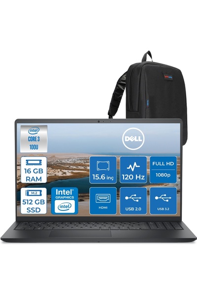 Dell Pro 15 3 100U 16GB 512GB SSD Graphics 15.6" Fhd 120hz FDOS r PV15250RPLU...