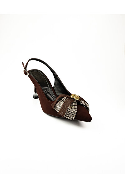 BABALİ 350 Brown Heeled Evening Dress Women's Shoes