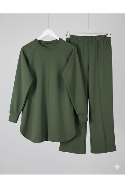 modasindoma Costum din două piese cu textură moale pentru femei