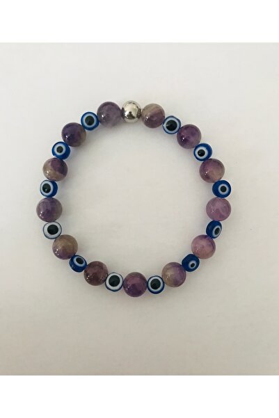 MK tasarım Real aventurine stone bracelet - with evil eye beads - mkt.1.101.5...