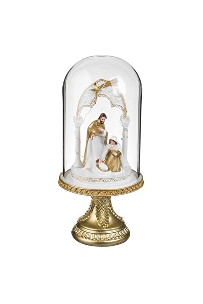 OEM Iesle de Craciun Cupola din Sticla cu Sfanta Familie & LED Ø13x28cm