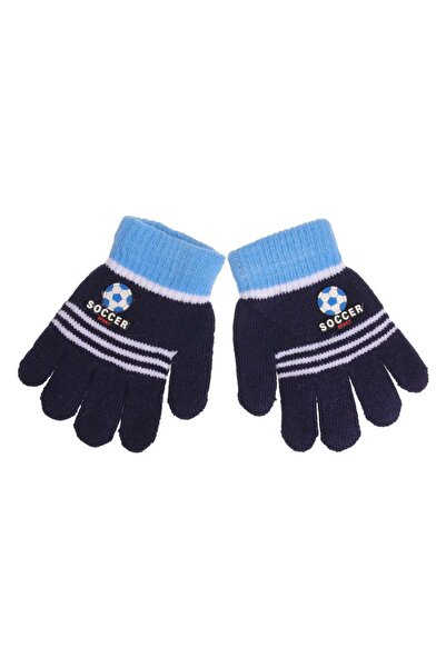 OEM Ciel Blue Gloves with 3D Soccer Ball Pattern for Children 2-5 Years - 1 Pair