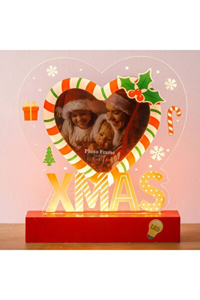OEM Χριστουγεννιάτικη Κορνίζα με LED & Καρδιά Καρδιά 20x22εκ.