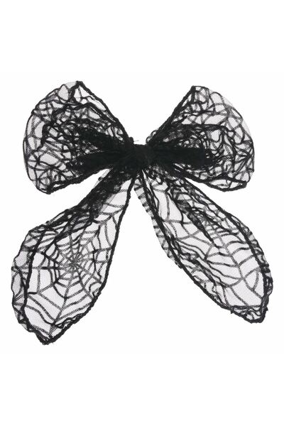 OEM Μαύρο κλιπ μαλλιών με φιόγκο και τούλι σε Τούλι ιστού αράχνης για το Hall...