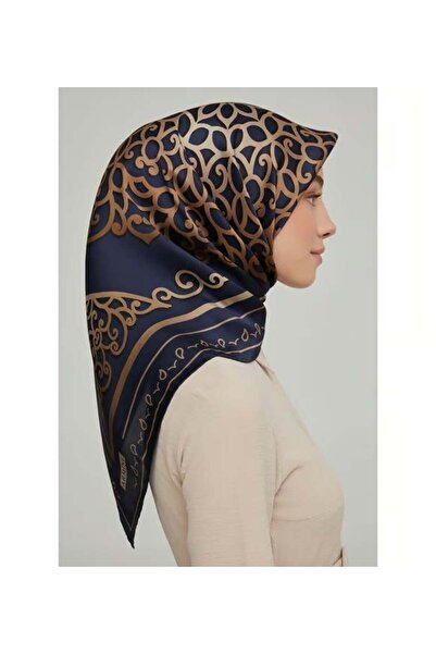 Armine Νοσταλγία Σούρα Μεταξωτό Φουλάρι IST 8650-09 Ναυτικό Μπλε Αφηρημένο Σχ...