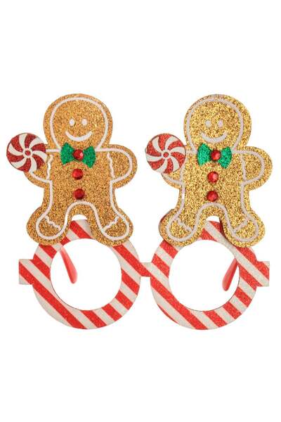 OEM Ochelari Deghizare de Craciun cu Figurine de Om de Turta Dulce cu Glitter