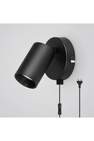 RİOLİGHT Modern Black Metal Led Movable Headlamp with Cable and Plug Spot Rea...