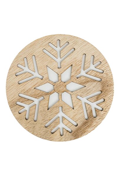 OEM Christmas Glass Holder with Cutout Snowflake Pattern Ø10cm