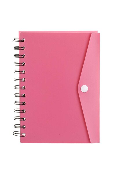 OEM Pink B6 Notebook with Stapled Folder - 70 Sheets