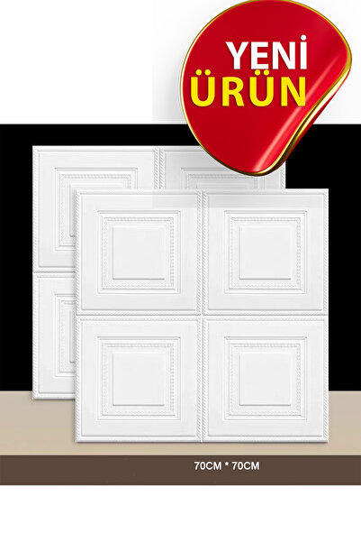 Bien Home 70x70cm Beyaz 3d Dekoratif Kendinden Yapışkanlı Köpük Duvar Kaplama...