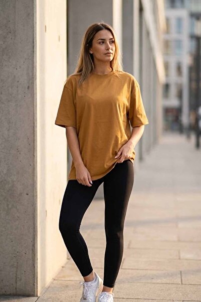 vynor atelier تي شيرت نسائي أساسي قصة فضفاضة مصنوع من القطن بنسبة 100% - قماش...