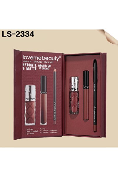 LOVEME BEAUTY The complete lip makeup set includes a lip liner, matte lipstic...