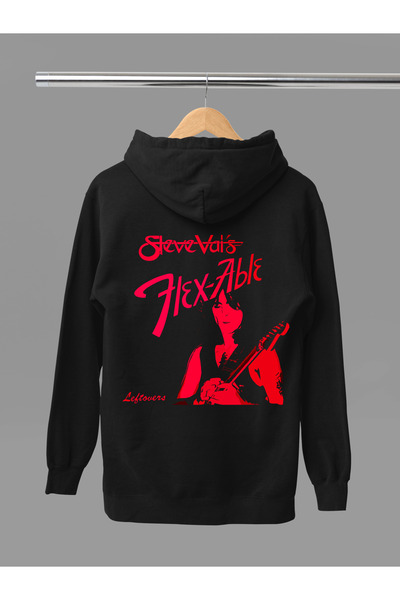 MAGORS سترة روك قطنية مطبوعة بأكمام طويلة من ستيف فاي مبطن بالصوف بثلاث خيوط ...