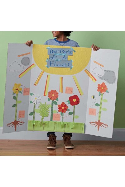 OEM Panou Prezentare Pliabil din Spuma Alba 91,4x60,9cm