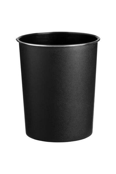 OEM Black Plastic Waste Bin for Office Ø24x28.5cm - 10.8L