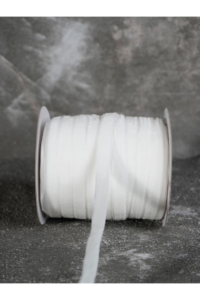 ARN Βελούδινη διακοσμητική κορδέλα Simsiz 1 εκ. 3 μέτρα (λευκή) - κορδέλα Sim...