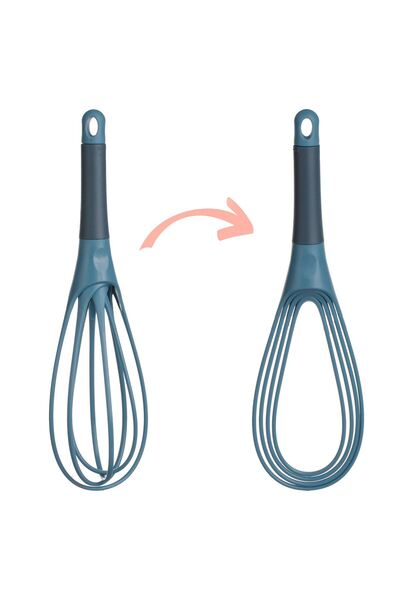 OEM Foldable Gray Plastic Pastry Whisk 29cm