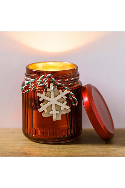 OEM Χριστουγεννιάτικο αρωματικό κερί Holly Jolly Berry σε κόκκινο δοχείο με ν...