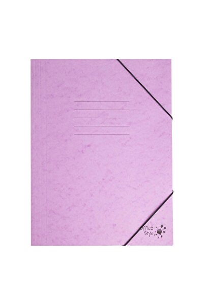 OEM Lilac Paper File Folder with Elastic 25.5x34.5cm