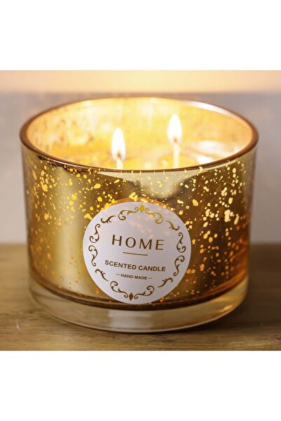 OEM Χριστουγεννιάτικο αρωματικό κερί με μπισκότο βανίλιας και βουτύρου σε χρυ...