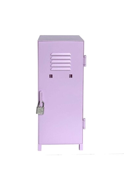OEM Dulapior Mini Locker din Plastic Lila cu Lacat 10,5x10x26cm