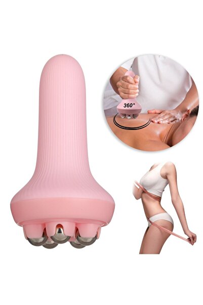 OEM Συσκευή μασάζ Roller Pink με 5 μπάλες Ø8x14.5cm