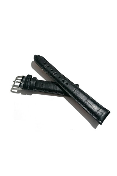 FADO Genuine Leather Watch Band Compatible with Every Hour Black 16 mm (404)