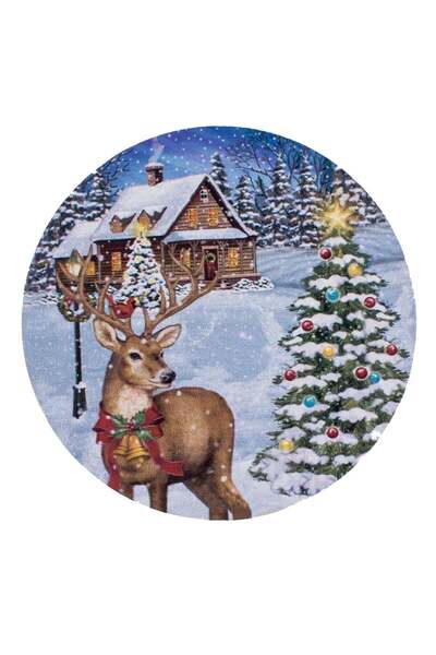 OEM Suport Pahare de Craciun cu Model Ren in Zapada Ø10cm