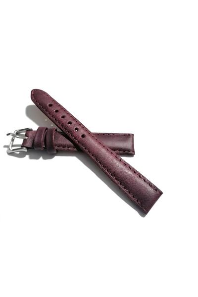 FADO Genuine Leather Watch Band Compatible with Every Hour Watch Burgundy Pla...