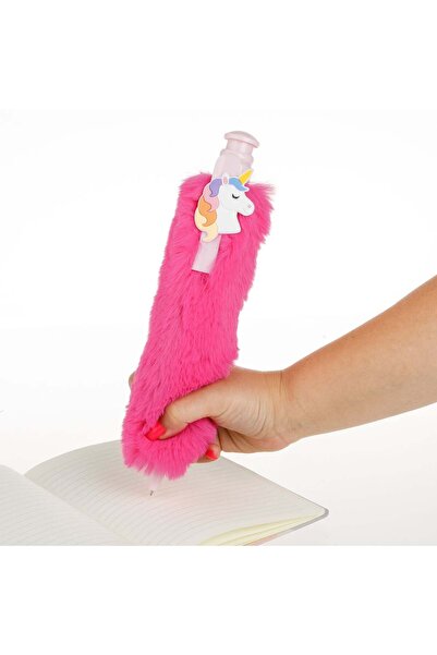 OEM Large Fuchsia Unicorn Plush Pen 28cm