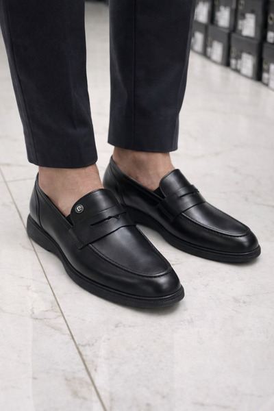 Pierre Cardin Stamped Genuine Leather Men's Casual Shoes, Loafer Shoes, Light...