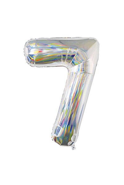 OEM Holographic Silver Foil Party Balloon No.7 - 82cm