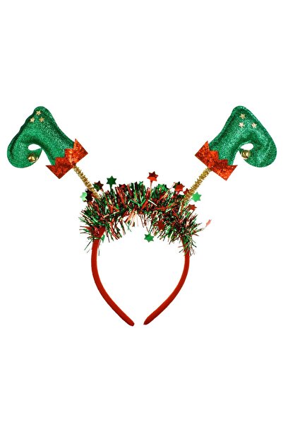 OEM Coronita Par de Craciun Cizmulite de Spiridus Clopot Rosu Verde Glitter &...