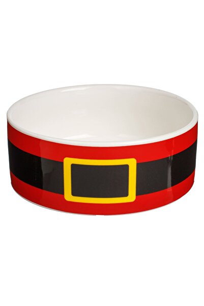 OEM Κόκκινο πορσελάνινο μπολ με σχέδιο Ζώνη του Άγιου Βασίλη για κατοικίδια 8...
