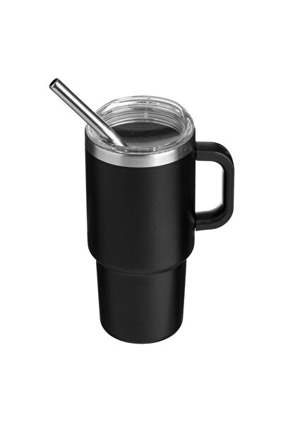 OEM Mini Black Stainless Steel Thermos Mug with Handle 135ml