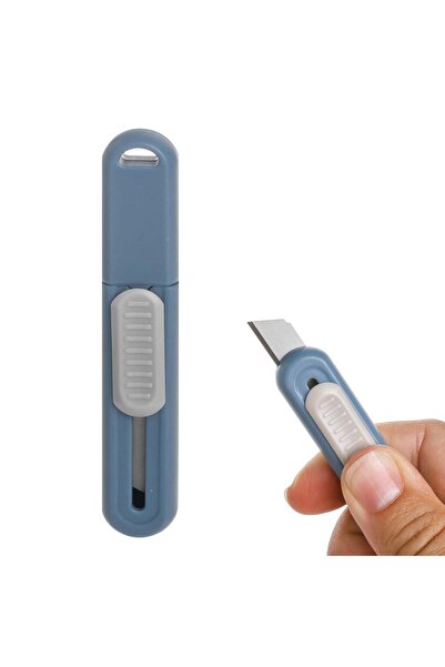 OEM Mini Cutter Albastru cu Sistem de Revenire Automata 9cm