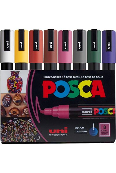 Innovium Σετ μαρκαδόρων Innovium™ Posca, 8 αδιαφανή χρώματα, μεσαία μύτη 1,8–...