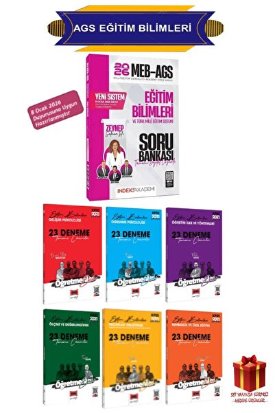 İndeks Akademi 2026 MEB AGS Eğitim Bilimleri Soru Bankası+Yargı Eğitim Biliml...