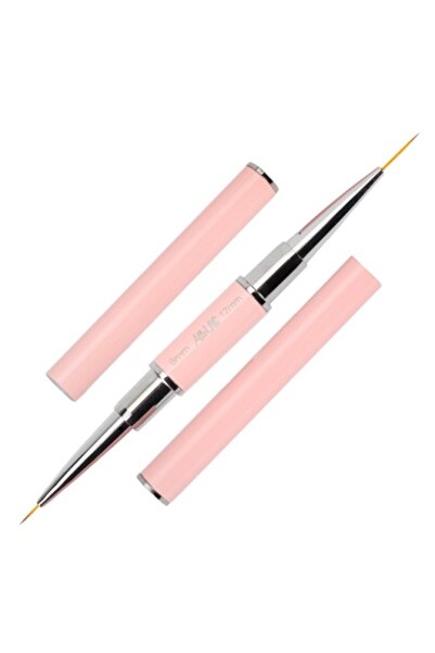 ALLELAC Double Nail Art Brush Pink