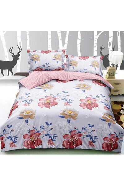 OEM 4-piece bed linen with elastic, Super Design Pucioasa, multicolor floral ...