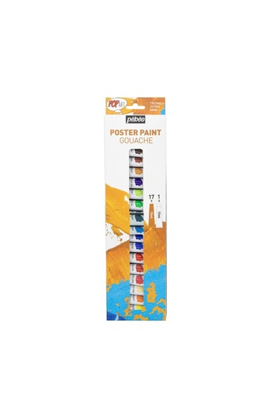 Pebeo Pop Art Guaj Boya Seti 17x10ml + 15ml Beyaz 669810