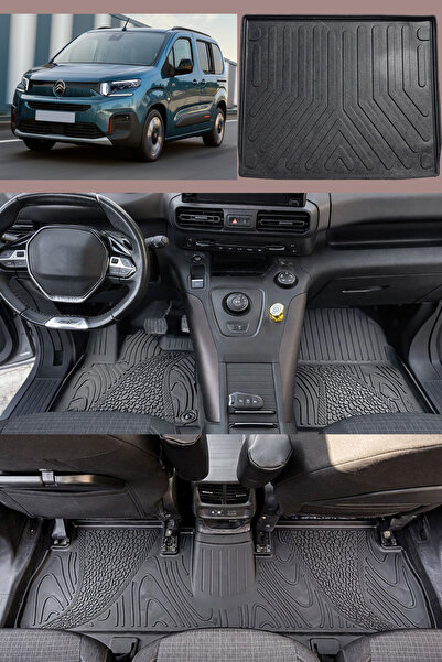 Rizline Citroen Berlingo 2019 ve Sonrası 3D Havuzlu Premıum Paspas ve Bagaj H...