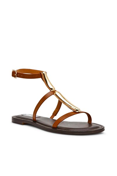 Steve Madden صندل ألما النسائي من الجلد البني